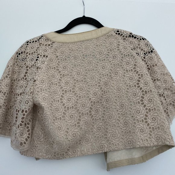 Vintage Elie Tahari cream lace bolero - Picture 2 of 2